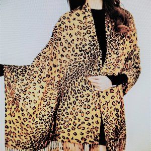 Pashmina Wrap - Animal Print Leopard